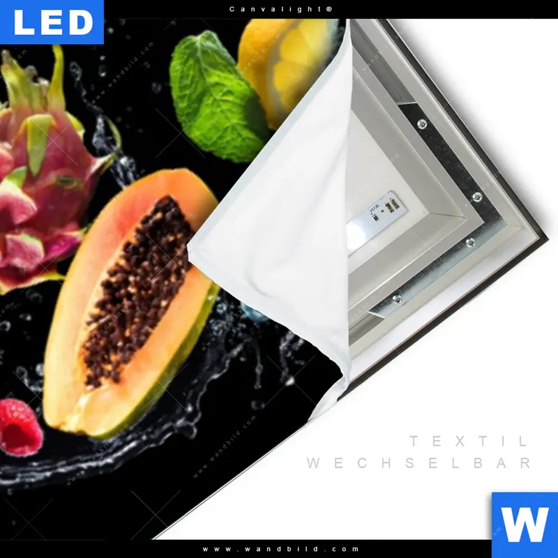 Canvalight® Leuchtbild | Fruchtige Explosion voller Frische | Panorama