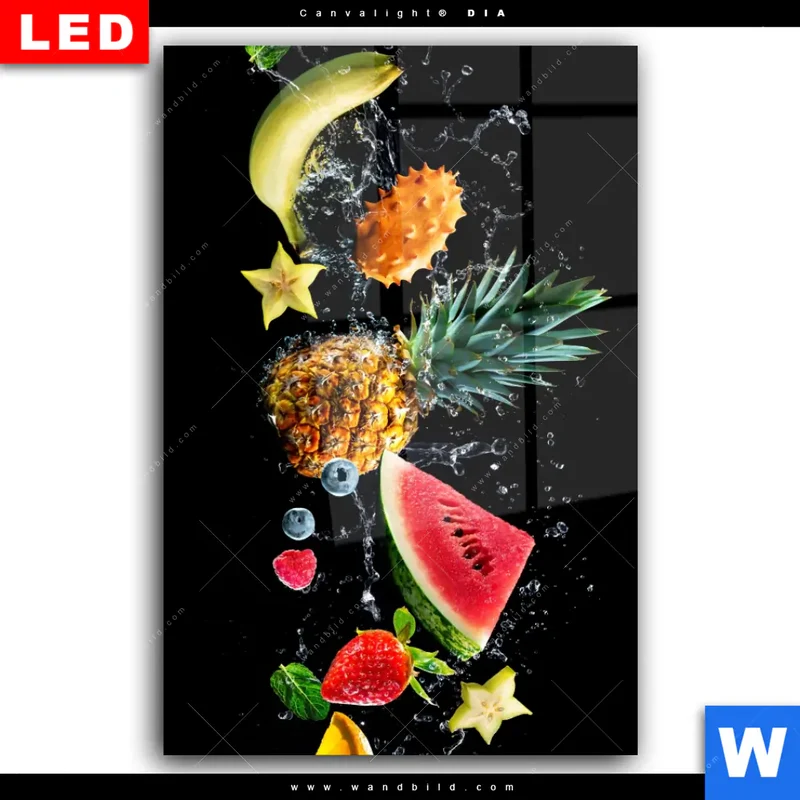 Wechselmotiv Acrylglas Canvalight® DIA | Fruchtige Explosion voller Frische | Hochformat