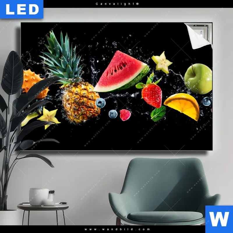 Canvalight® Leuchtbild | Fruchtige Explosion voller Frische | Querformat