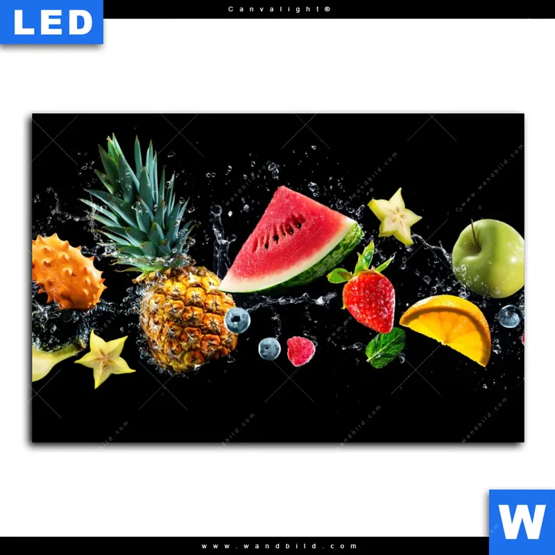 Canvalight® Leuchtbild | Fruchtige Explosion voller Frische | Querformat