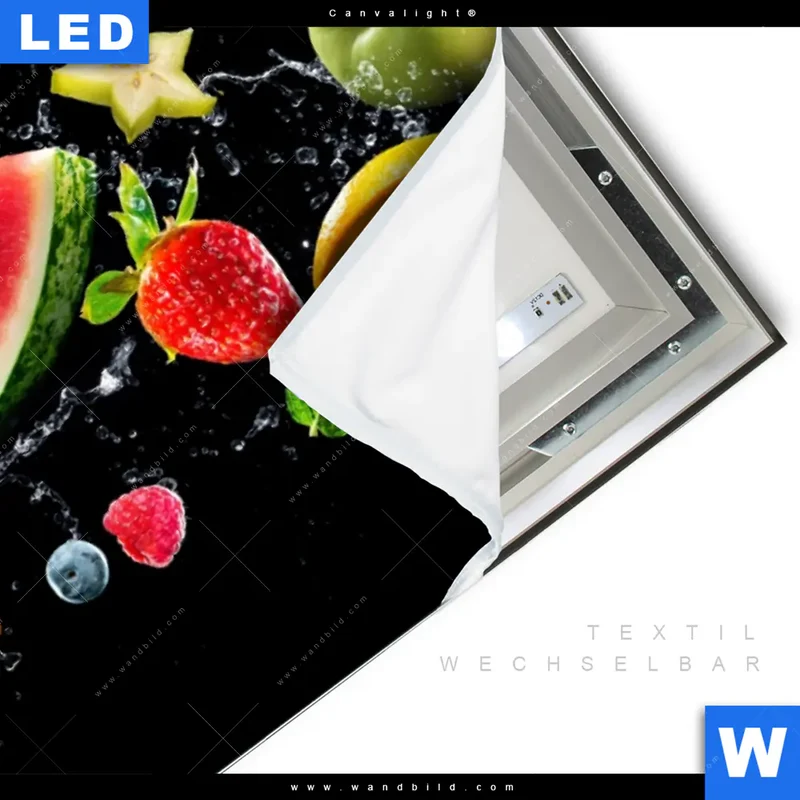 Canvalight® Leuchtbild | Fruchtige Explosion voller Frische | Querformat