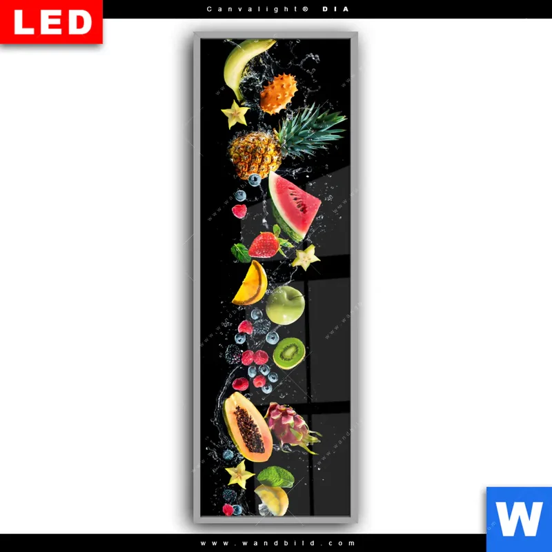 Leuchtbild Acrylglas Canvalight® DIA | Fruchtige Explosion voller Frische | Schmal
