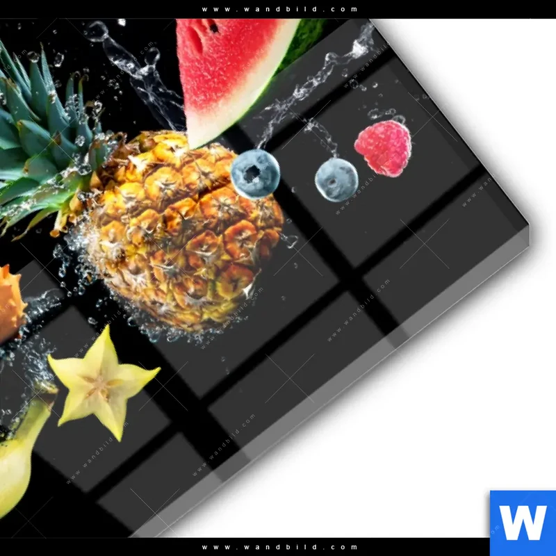 Acrylglasbild | Fruchtige Explosion voller Frische | Quadrat