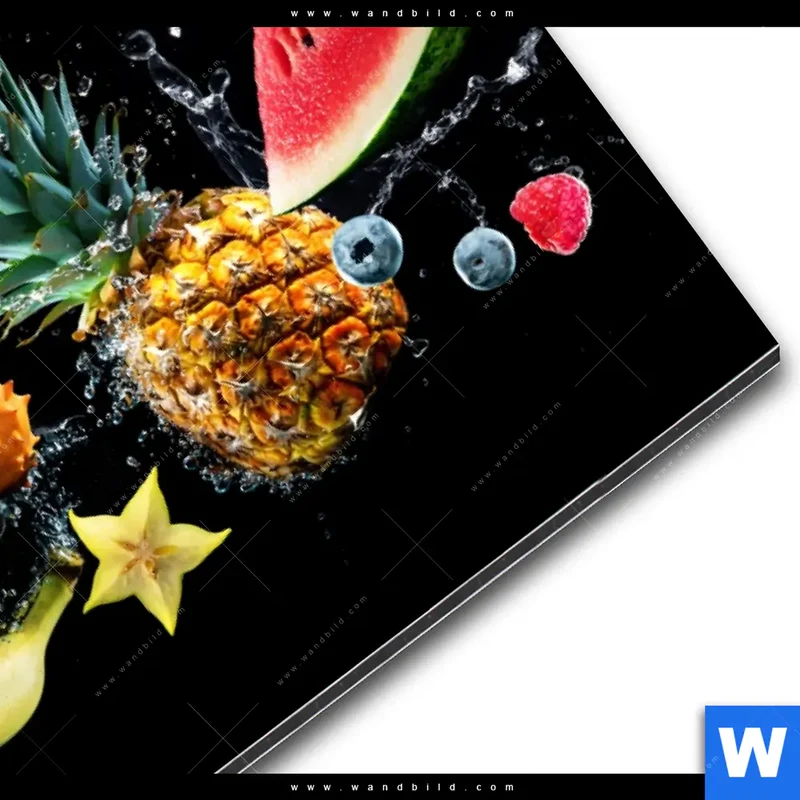 Alu-Dibond Bild | Fruchtige Explosion voller Frische | Quadrat