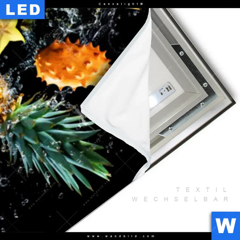 Canvalight® Leuchtbild | Fruchtige Explosion voller Frische | Schmal