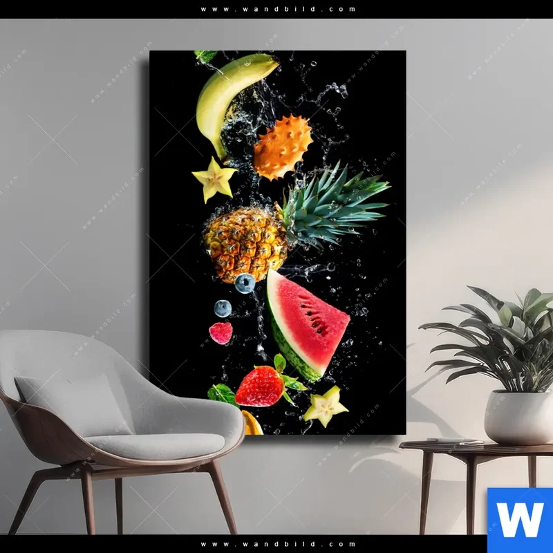 Leinwandbild | Fruchtige Explosion voller Frische | Hochformat