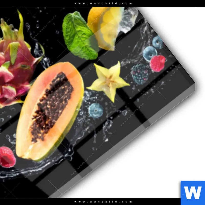 Acrylglasbild | Fruchtige Explosion voller Frische | Panorama