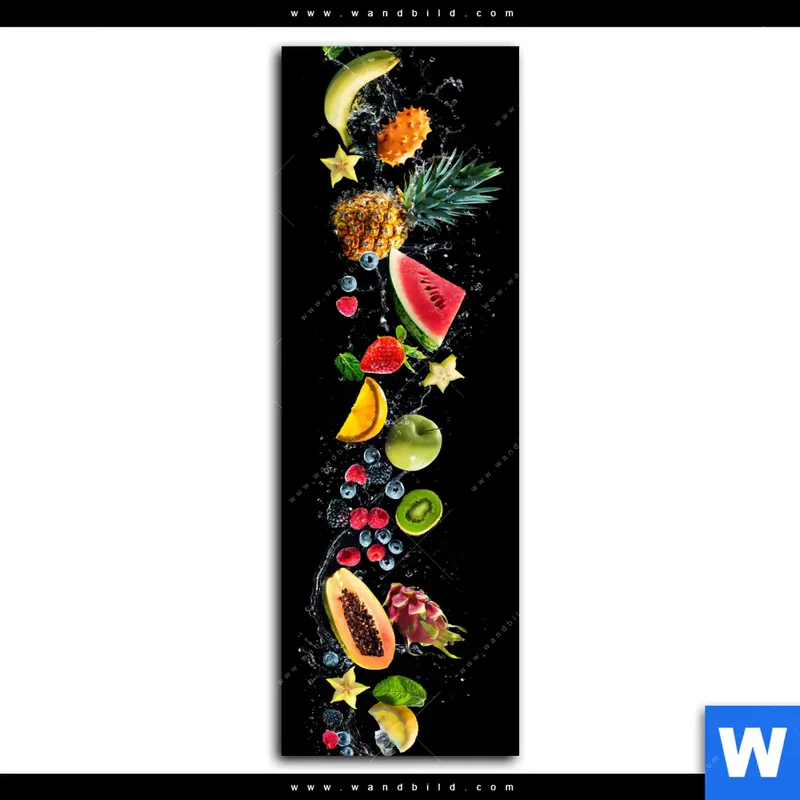 Acrylglasbild | Fruchtige Explosion voller Frische | Schmal