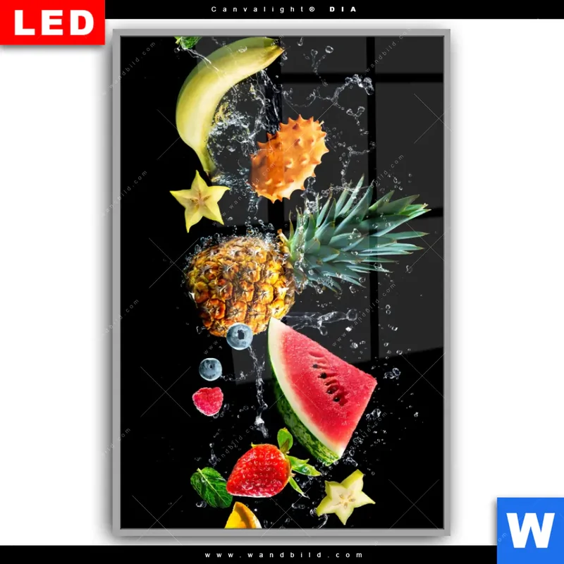 Leuchtbild Acrylglas Canvalight® DIA | Fruchtige Explosion voller Frische | Hochformat