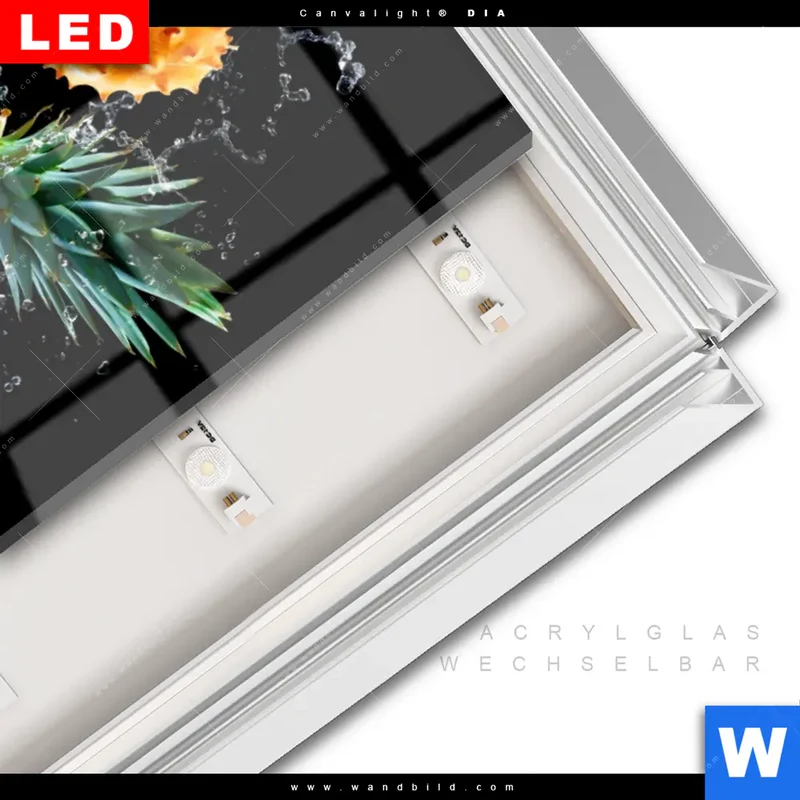Leuchtbild Acrylglas Canvalight® DIA | Fruchtige Explosion voller Frische | Hochformat