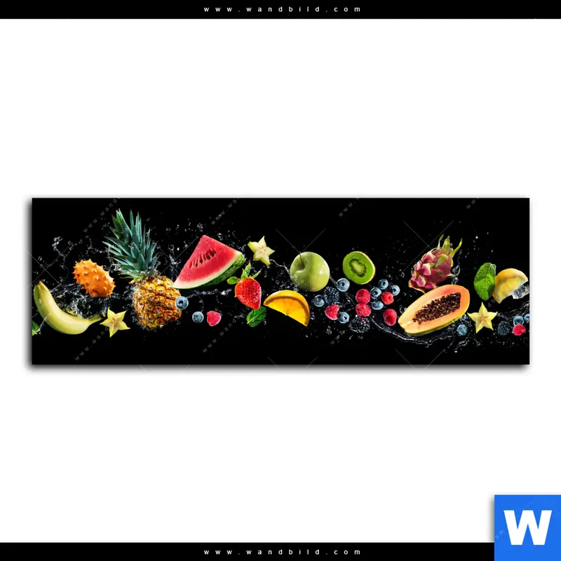 Leinwandbild | Fruchtige Explosion voller Frische | Panorama