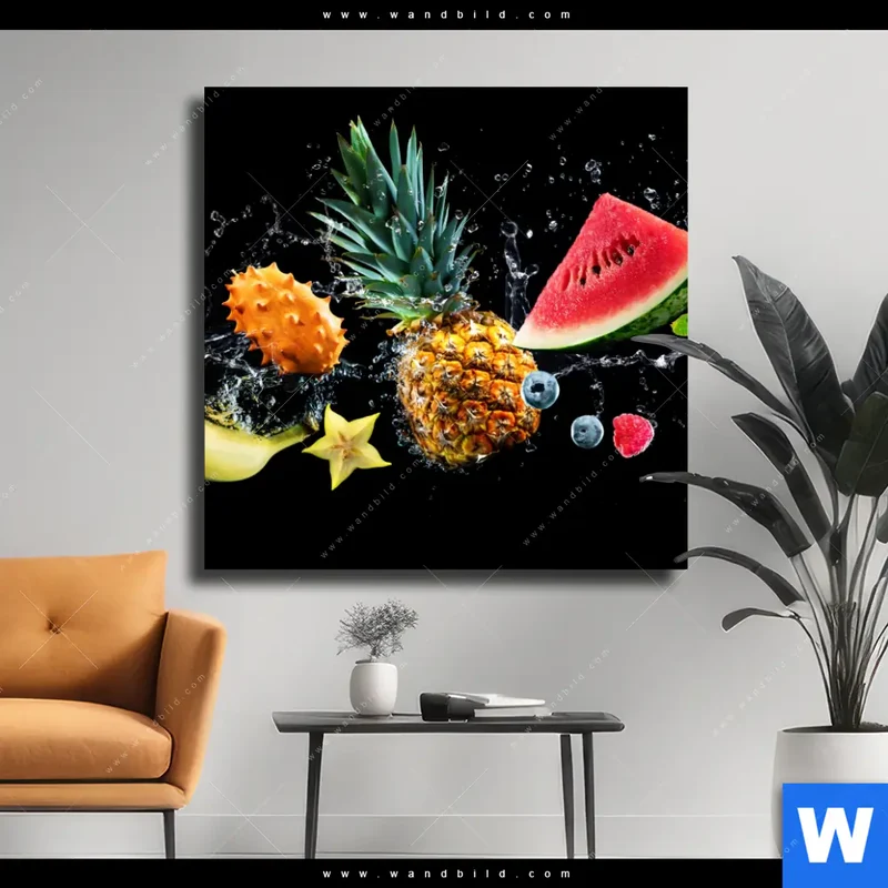 Leinwandbild | Fruchtige Explosion voller Frische | Quadrat