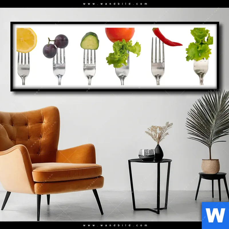 Poster | Frische Vielfalt auf der Gabel | Panorama