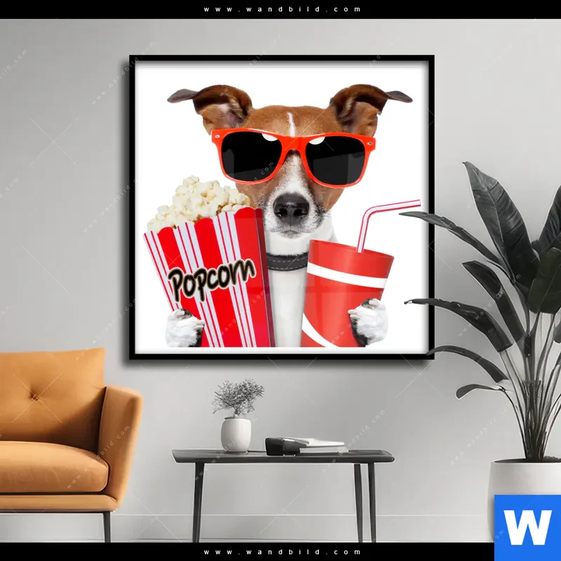 Poster | Kinoabend mit Terrier | Quadrat