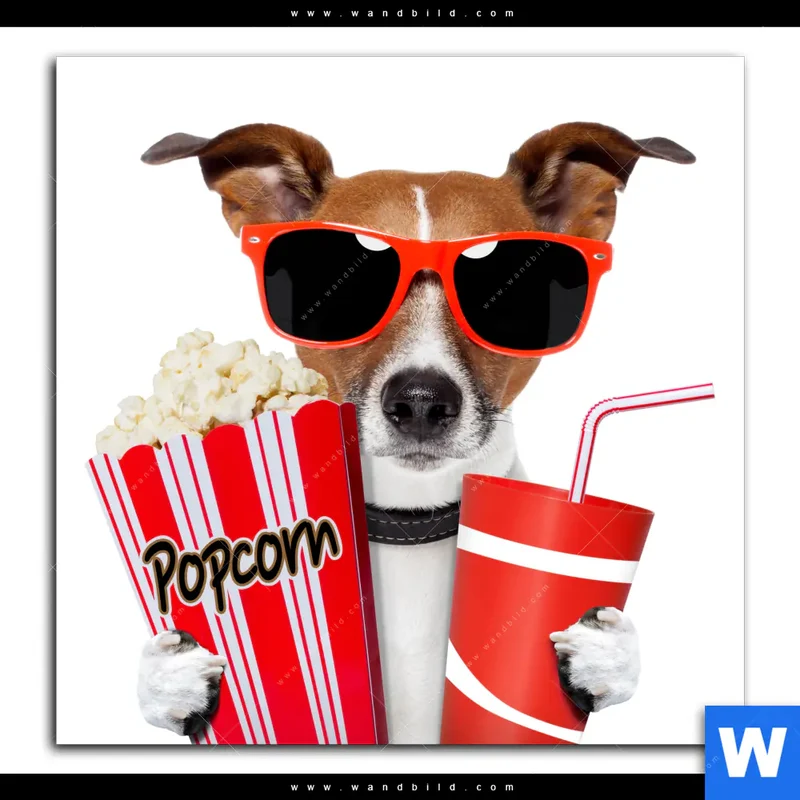Poster | Kinoabend mit Terrier | Quadrat