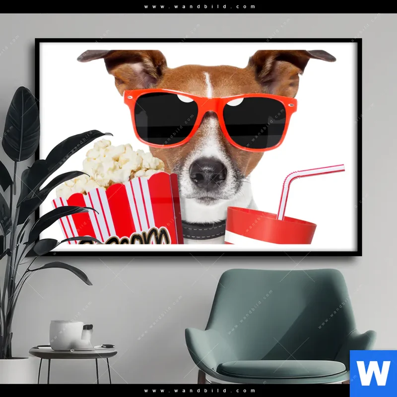 Poster | Kinoabend mit Terrier | Querformat