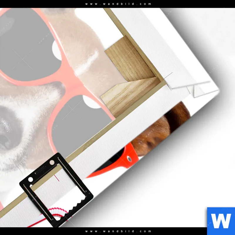 Leinwandbild | Kinoabend mit Terrier | Hochformat