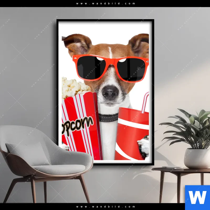 Poster | Kinoabend mit Terrier | Hochformat