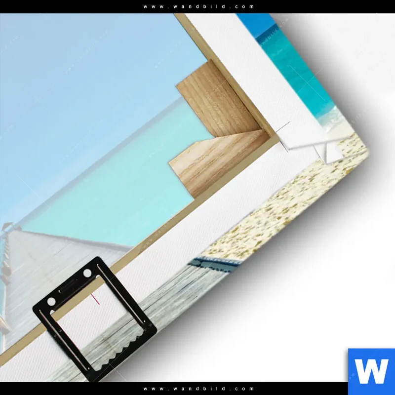 Leinwandbild | Steg ins endlose Blau | Querformat