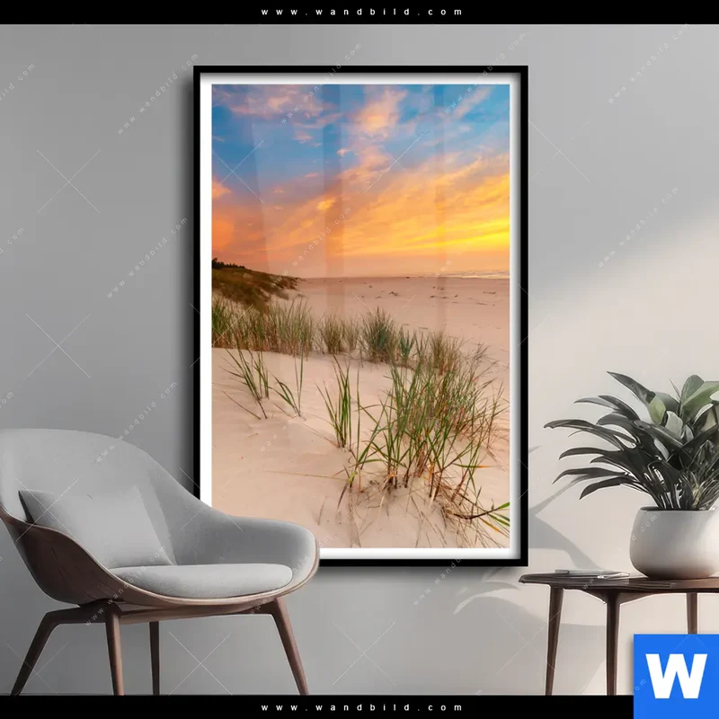 Poster | Abendlicht an der Küste | Hochformat