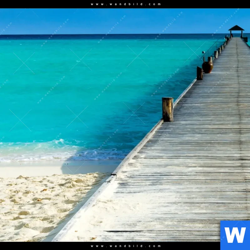 Spannbild | Steg ins endlose Blau | Quadrat