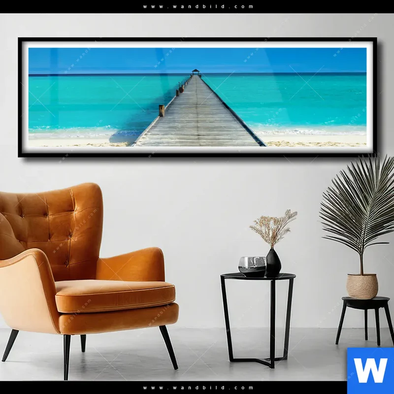 Poster | Steg ins endlose Blau | Panorama