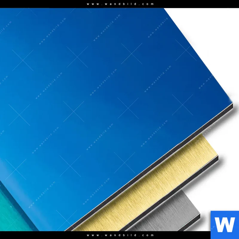 Aluminiumbild gebürstet | Steg ins endlose Blau | Hochformat