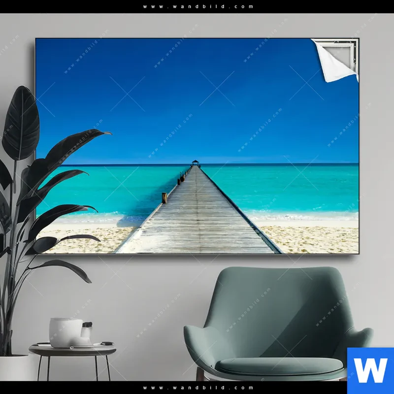 Spannbild | Steg ins endlose Blau | Querformat