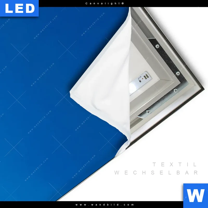 Canvalight® Leuchtbild | Steg ins endlose Blau | Schmal