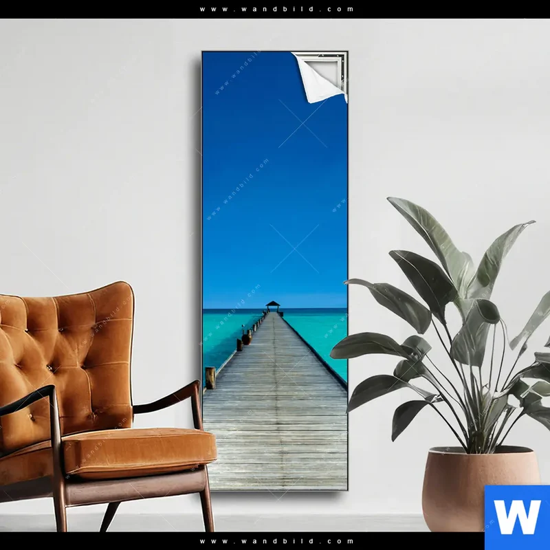 Spannbild | Steg ins endlose Blau | Schmal