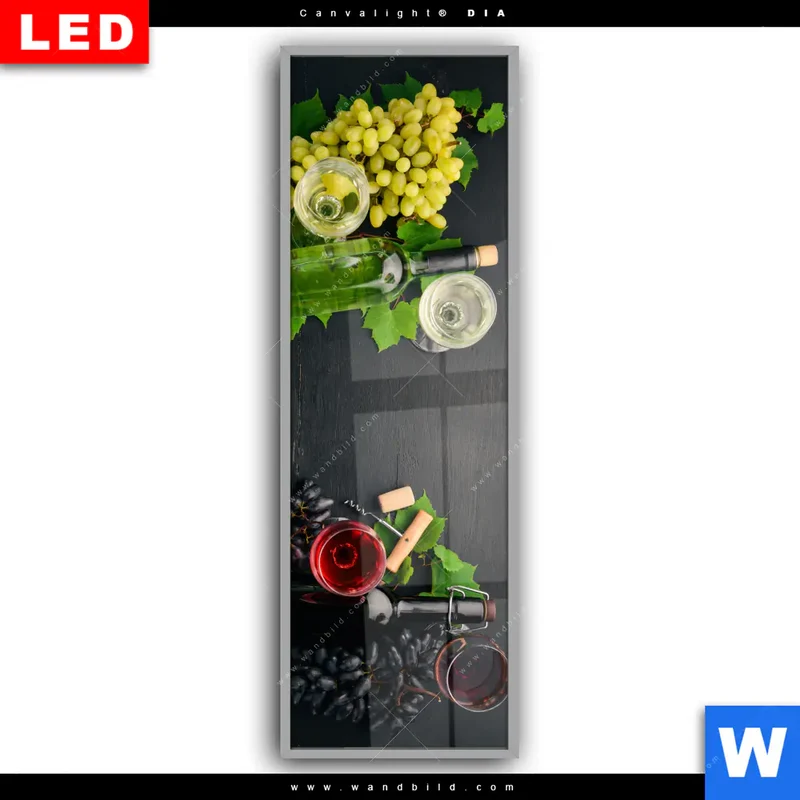 Leuchtbild Acrylglas Canvalight® DIA | Trauben | Wein | Tradition | Schmal