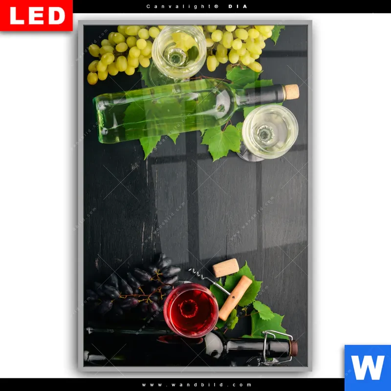 Leuchtbild Acrylglas Canvalight® DIA | Trauben | Wein | Tradition | Hochformat