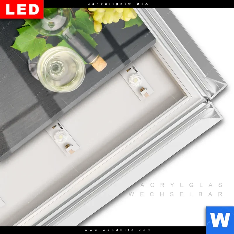 Leuchtbild Acrylglas Canvalight® DIA | Trauben | Wein | Tradition | Hochformat