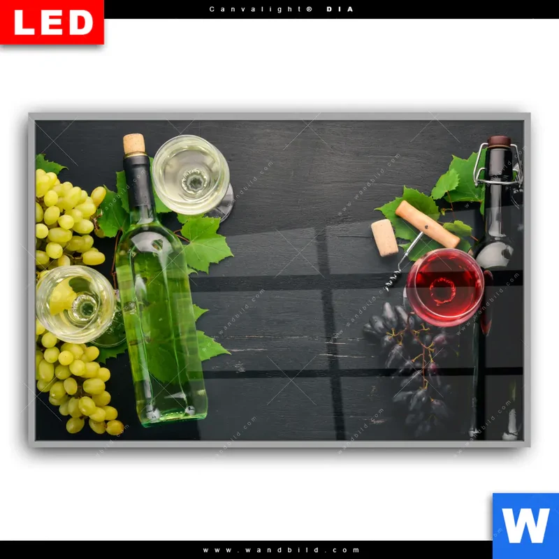 Leuchtbild Acrylglas Canvalight® DIA | Trauben | Wein | Tradition | Querformat