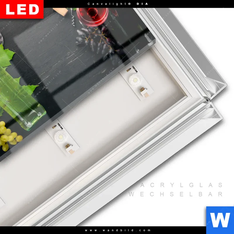 Leuchtbild Acrylglas Canvalight® DIA | Trauben | Wein | Tradition | Querformat