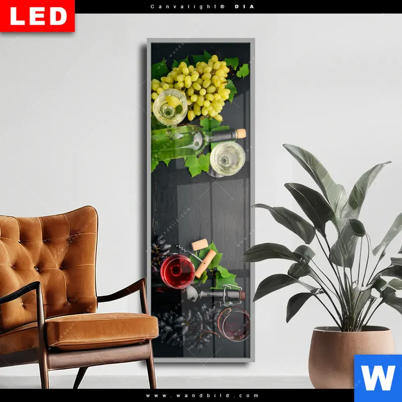 Wechselmotiv Acrylglas Canvalight® DIA | Trauben | Wein | Tradition | Schmal