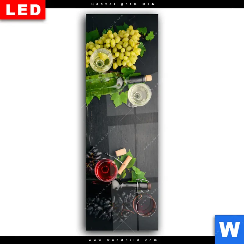 Wechselmotiv Acrylglas Canvalight® DIA | Trauben | Wein | Tradition | Schmal