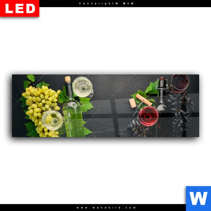 Wechselmotiv Acrylglas Canvalight® DIA | Trauben | Wein | Tradition | Panorama