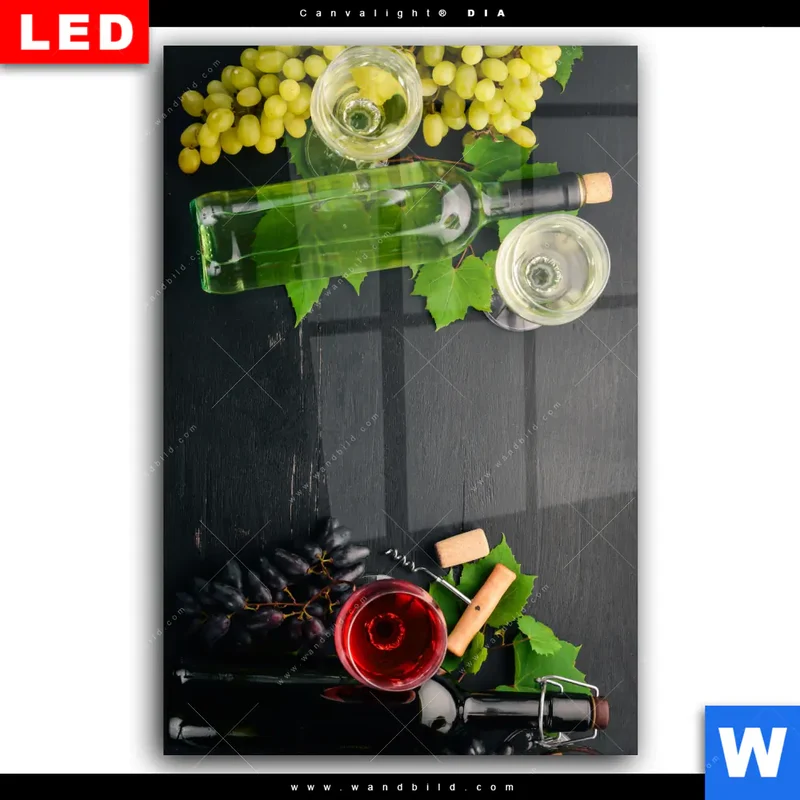 Wechselmotiv Acrylglas Canvalight® DIA | Trauben | Wein | Tradition | Hochformat