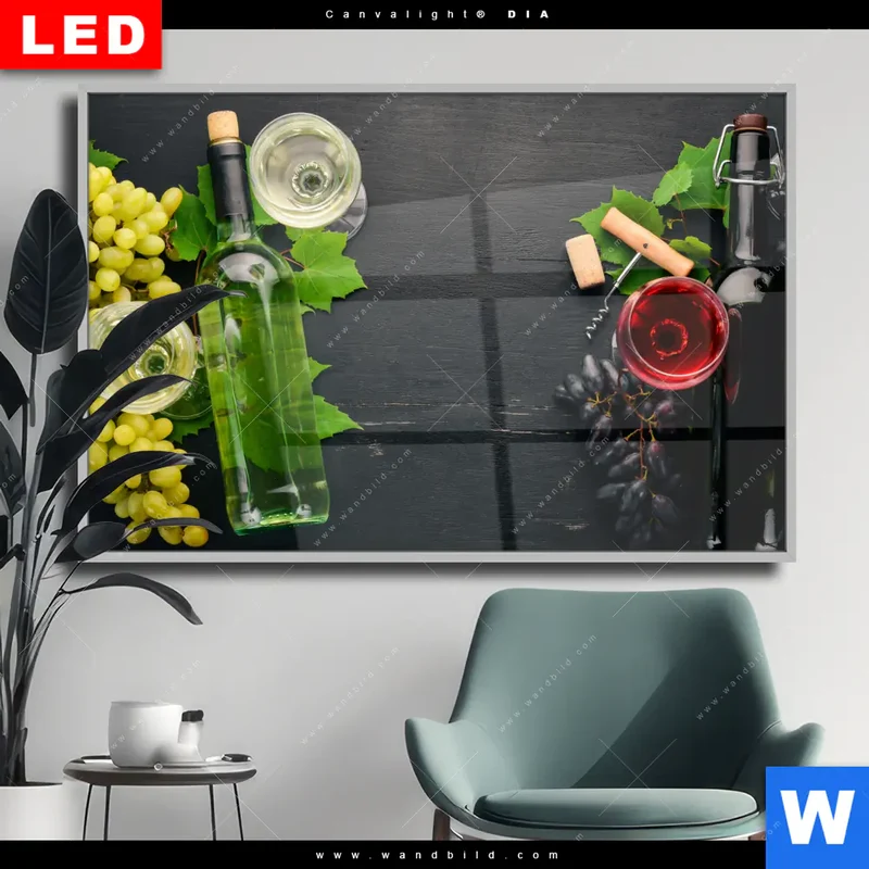 Wechselmotiv Acrylglas Canvalight® DIA | Trauben | Wein | Tradition | Querformat
