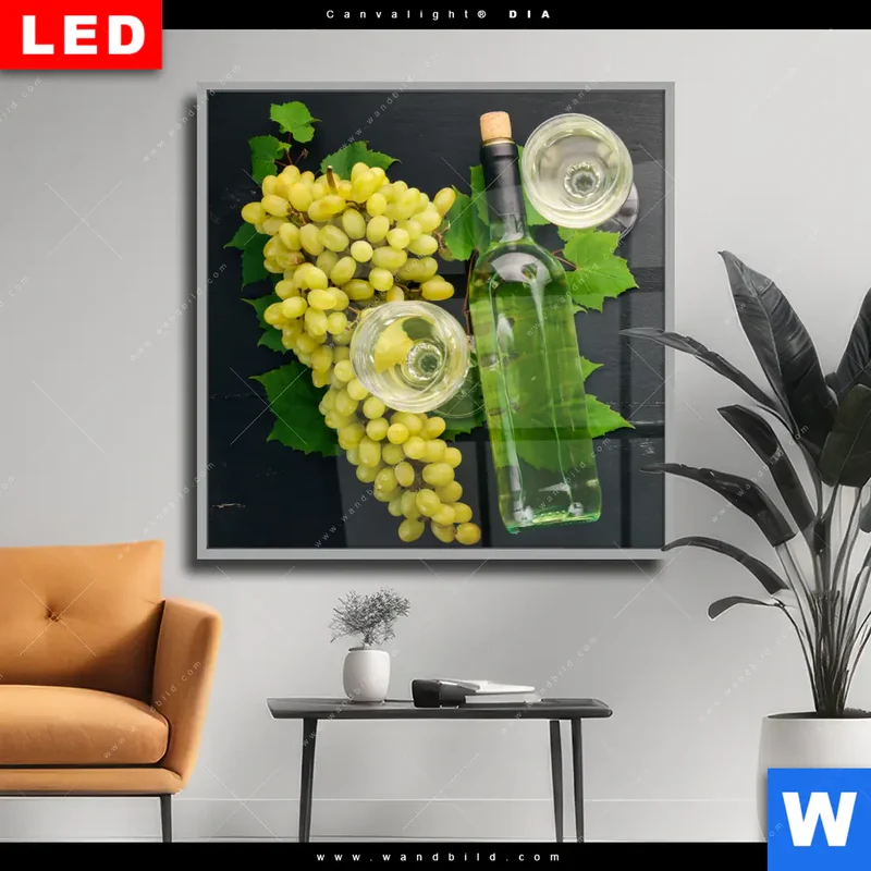 Wechselmotiv Acrylglas Canvalight® DIA | Trauben | Wein | Tradition | Quadrat