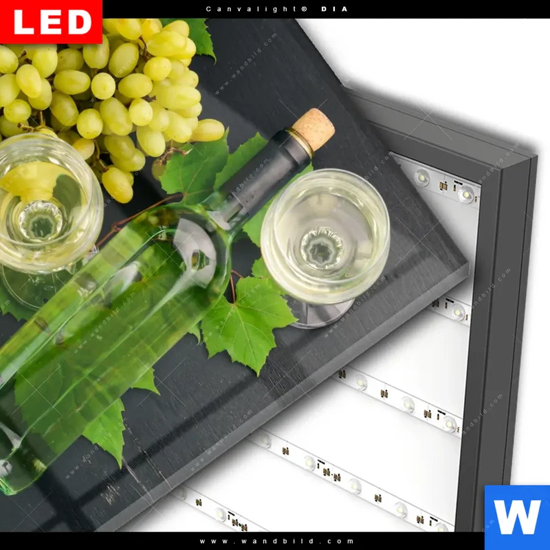Wechselmotiv Acrylglas Canvalight® DIA | Trauben | Wein | Tradition | Quadrat
