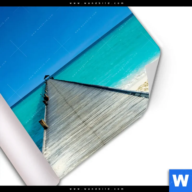 Poster | Steg ins endlose Blau | Quadrat