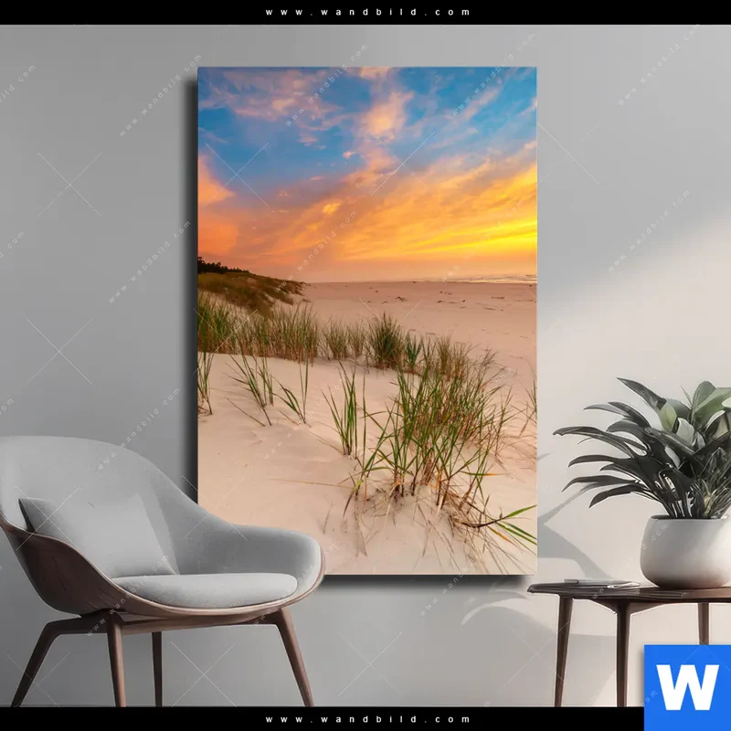 Leinwandbild | Abendlicht an der Küste | Hochformat