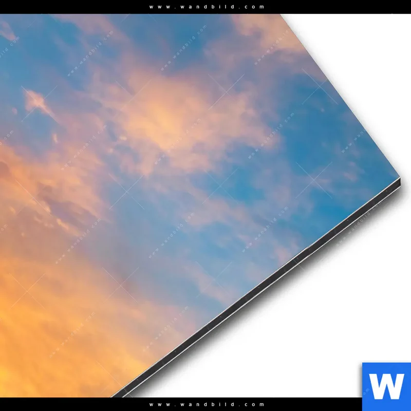 Alu-Dibond Bild | Abendlicht an der Küste | Schmal