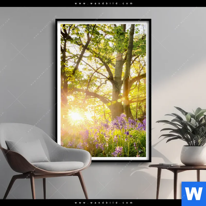 Poster | Frühlingserwachen zwischen Bäumen | Hochformat