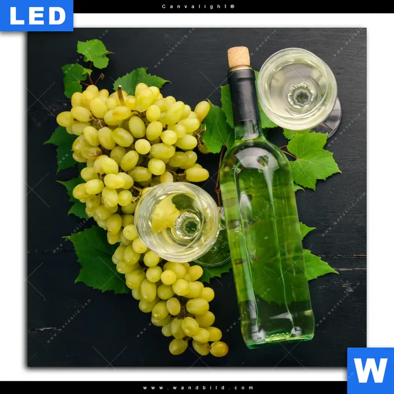Canvalight® Leuchtbild | Trauben | Wein | Tradition | Quadrat