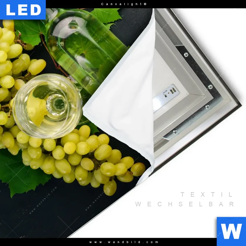 Canvalight® Leuchtbild | Trauben | Wein | Tradition | Quadrat
