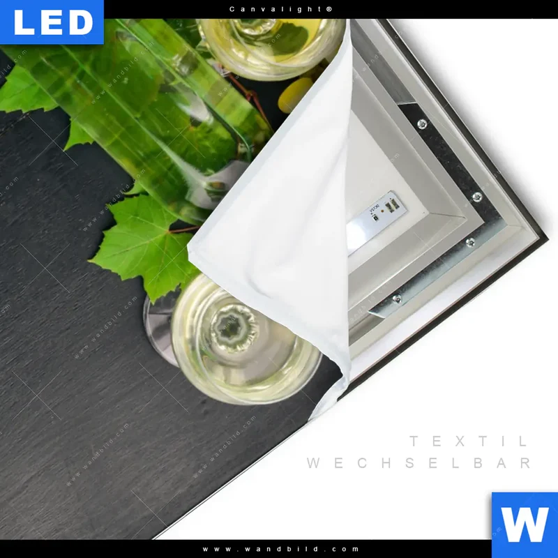 Canvalight® Leuchtbild | Trauben | Wein | Tradition | Hochformat