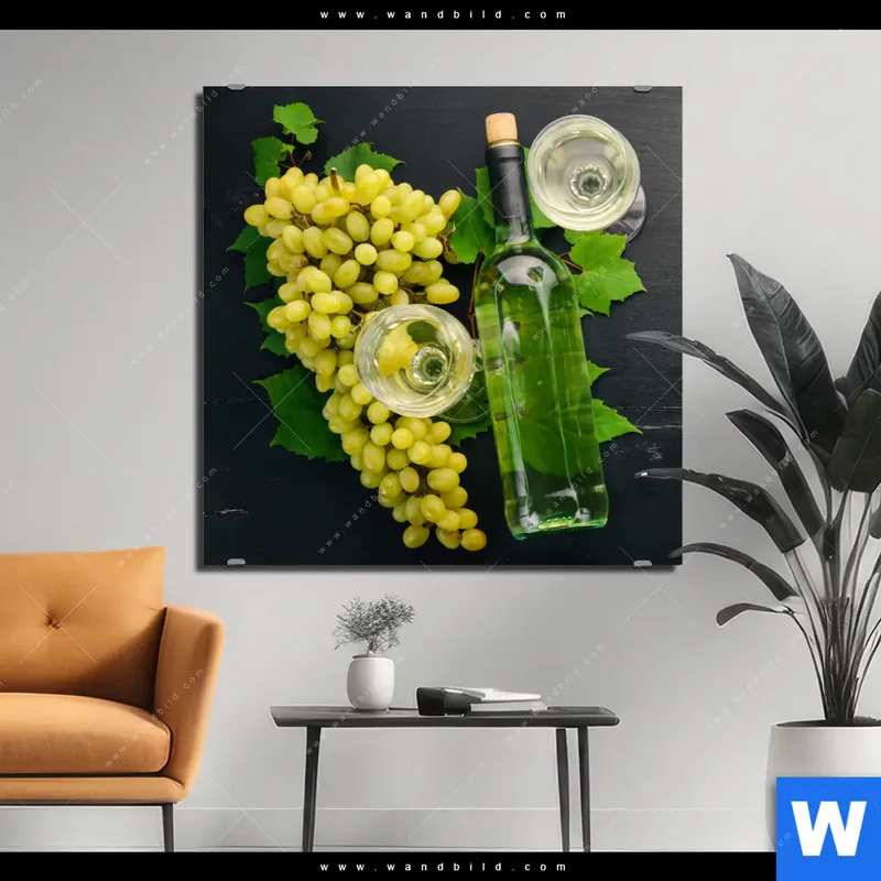 Alu-Dibond Bild | Trauben | Wein | Tradition | Quadrat
